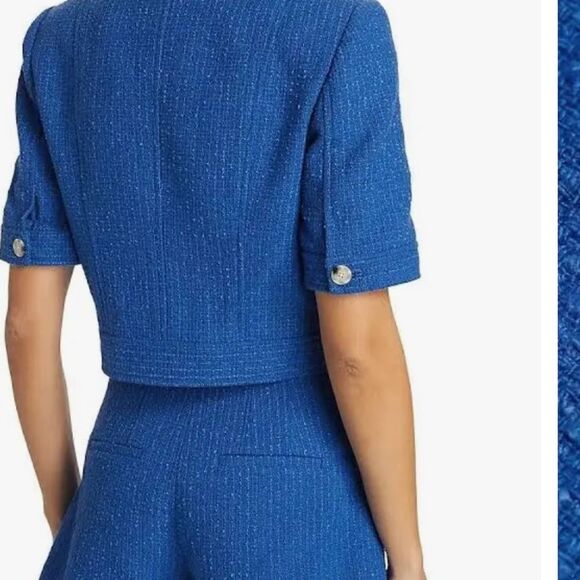 Veronica Beard Rosalina Cobalt Short Sleeve Jacket 14 NWT $498 - Picture 7 of 9